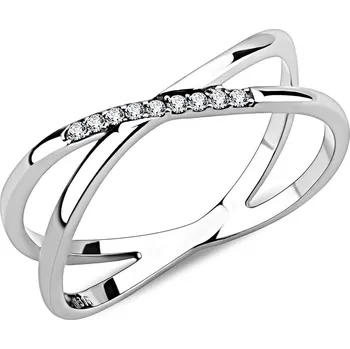 Prsten Šperky4U Překřížený ocelový prsten - velikost 50 - AL-0119-50