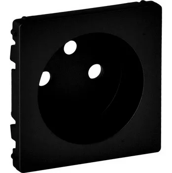 Elektrická zásuvka VALENA LIFE KRYTKA ZÁSUVKY 2P+T S DĚTSKÝMI CLONKAMI ČERNÁ LEGRAND 756302