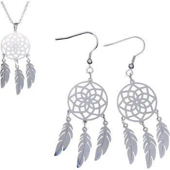 Náhrdelník Přívěskynakrk.cz Ocelový set náhrdelníku a náušnic LAPAČ SNŮ