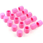Silikonové krytky na šrouby kol 17 mm růžové
