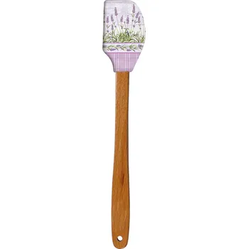 Obracečka ALVARAK Stěrka kuchyňská 21 cm, silikon/dřevo, levandule světlé
