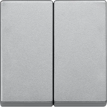 vypínač Merten Kryt spínače dvojitý, System M, Aluminium SCHNEIDER MTN433560