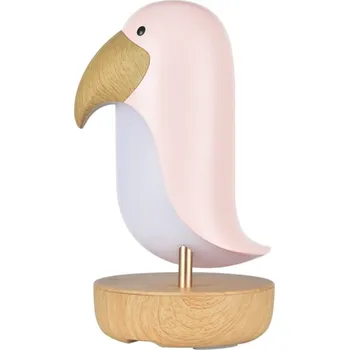 Lampička Rabbit & Friends Lampička ptáček s reproduktorem barva: růžová