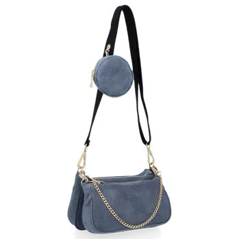 Kabelka Kožené kabelka listonoška Vittoria Gotti indigo B40