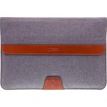 Pouzdro / obal ICARER pro Apple iPad Pro 12,9 / 12,9 (2017) - látkové s koženými prvky - šedé