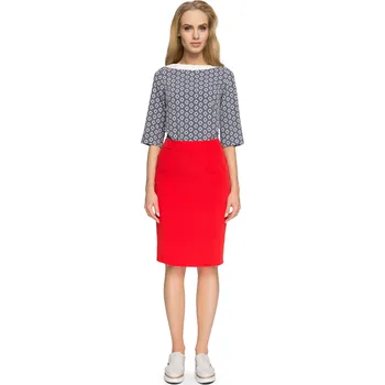 Dámská sukně Značková červená sukně s kapsami a poutky na opasek - M Barva: Červená, Velikost: M