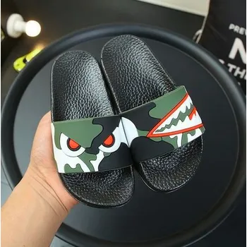 Dětská sportovní obuv Čína Dětské pantofle Žralok - oči, zuby Barva: žralok, zelená, Velikost: 28-29 (17,5 cm)