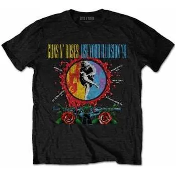 Pánské oblečení Merch Guns N' Roses: Tričko Use Your Illusion Circle Splat S 2022
