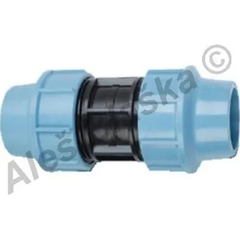 Vodovodní potrubí DONSEN | PE (PP-S) spojka přímá na polyetylénové trubky (polyš) (svěrná plastová) - 25 PE4705