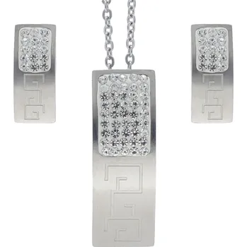 Souprava šperků Doria Set šperků z oceli stříbrný K076