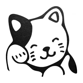 Samolepící dekorace SAMOLEPKA Kočka 024 levá (63 - škrábaný kov černý) NA AUTO, NÁLEPKA, FÓLIE, POLEP, TUNING, VLASTNÍ TEXT, TISK, AUTOSAMOLEPKY.cz, POLEPY, OBRÁZEK, LOGO, SAMOLEPKY