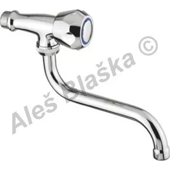 Vodovodní baterie EXPORT GB 09.810 kohoutkový nástěnný ventil s otočným ramínkem (vodovodní baterie) - CHROM EG09.810