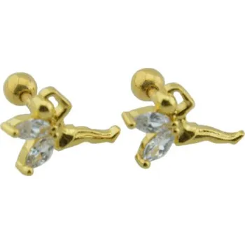 Piercing Doria Piercing do ucha z oceli zlatá víla D005