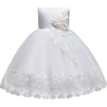 Dámské šaty Čína Květinové Vintage Šaty s krajkou Barva: Bílá, Velikost: 6T