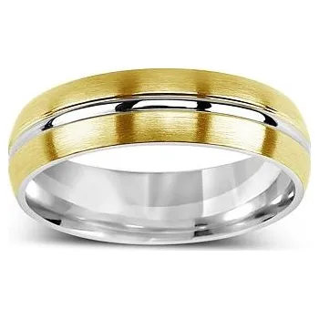 Prsten Snubní prsten z chirurgické oceli VERNON velikost obvod 52 mm RRC2047-M-obvod 52 mm