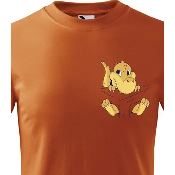 Chlapecké tričko Dětské triko Dráček v kapsičce, Barva Oranžová, Velikost 158 cm/12 roků, Canvas Dětské tričko Bezvatriko.cz 1096