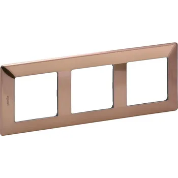 vypínač VALENA LIFE RÁMEČEK 3-NÁSOBNÝ MĚĎ LEGRAND 754163