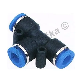 Lepící sada Pneumatická nástrčná spojka T-kus EPE na vzduch (rychlospojka) - průměr 6 EPE