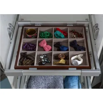 Šatní skříň Nadir organizér do skříně stříbrná