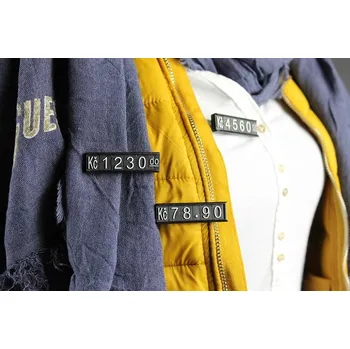 Samolepící etiketa 3D cenovky bílé na šaty Kč (EW2)