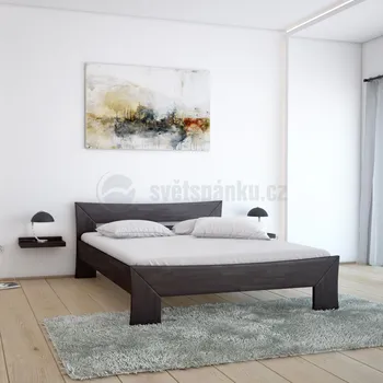 Postel Dřevěná postel GALILEO z bukového, jasanového nebo dubového masivu výrobce světspánku.cz. Dostupná ve všech rozměrech, včetně atypických. 200x180, olej Kaštan, jádrový buk