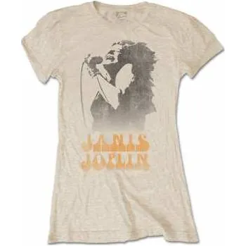 Merch Janis Joplin: Dámské Tričko Working The Mic XXL