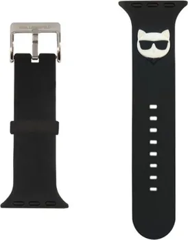 Řemínek na hodinky Karl Lagerfeld Choupette Head řemínek pro Apple Watch 42/44 mm černý