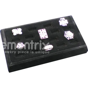 Šperkovnice Stojan na prstýnky, černý samet (RINGX)