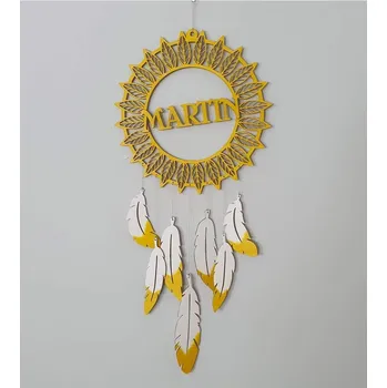 Lapač snů Lapač snů dřevěný se jménem žlutý