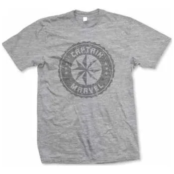 Pánské oblečení Merch Marvel Comics: Tričko Captain Marvel Grey Circle XXL