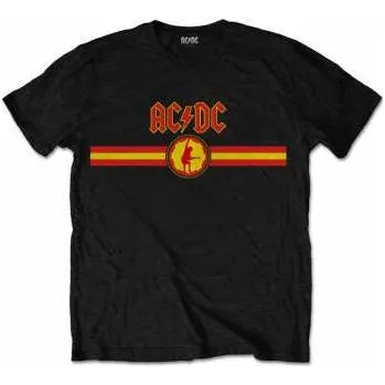 Pánské oblečení Merch AC/DC: Tričko Logo Ac/dc & Stripe L 2022