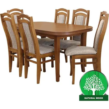 Jídelní set Jídelní set Pavel 1+6 Dub Rustikal 140x80