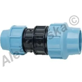 Vodovodní potrubí DONSEN | PE (PP-S) spojka přímá redukovaná na polyetylénové trubky (polyš) (svěrná plastová) - 25x20 PE4706