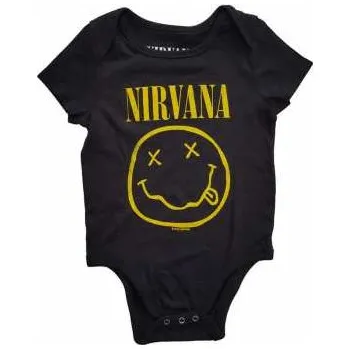 Chlapecké tričko Merch Nirvana: Dětské Body Yellow Smiley 2 roky