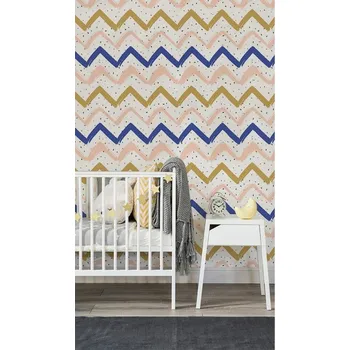 Tapeta Coloray Fototapeta Sladké pastelové cikcaky Samolepící Fototapeta Vliesová 250 x 250 cm coloraydecor-f-as-118273895