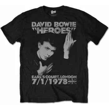 Pánská móda Merch David Bowie: Tričko Heroes Earls Court L