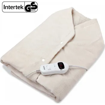 Vyhřívaná fleece pelerína 145 x 100 cm | krémová
