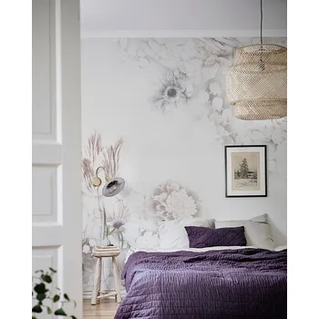 Tapeta Coloray Fototapeta Květinová barokní běl Samolepící Fototapeta Vliesová 250 x 250 cm coloraydecor-f-pw-0143