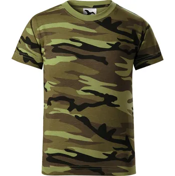 Malfini Tričko MALFINI CAMOUFLAGE dětské zelená 146/10 let