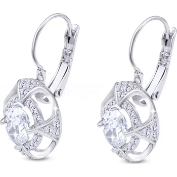 Náušnice biju Rhódiované náušnice zirkon, osázený drobnými zirkony 1002303