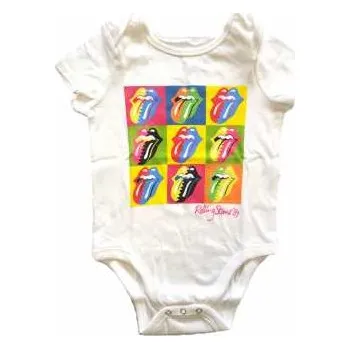 Chlapecké tričko Merch The Rolling Stones: Dětské Body Two-tone Tongues 12 měsíců