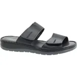 CAPRICE Dámské kožené černé pantofle 9-27150-28-022-255 Velikost 39