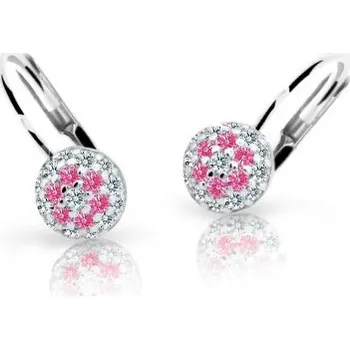 Náušnice Cutie Jewellery zlaté dětské naušnice C2150B-Kl-Pink