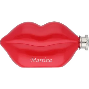 Placatka Doria Placatka ve tvaru rtů červená, možnost gravírovat