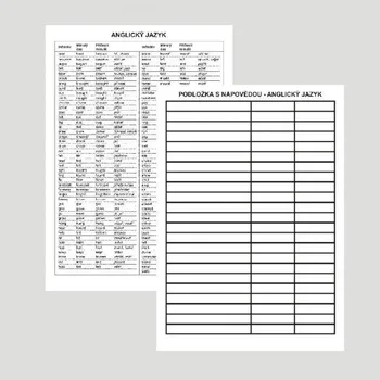 Psací podložka Podložka A5 PVC, linka-angličtina