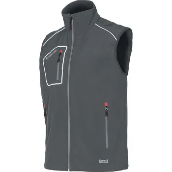 Pánská softshellová bunda Industrial Starter Softshellová vesta Snappy Barva: Šedá, Velikost: XL 04509-080-XL