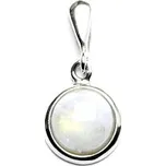 Zlatý přívěsek, bílé i žluté zlato , přírodní Měsíční kámen - P 1503/22 (měsíční kámen 8 mm)