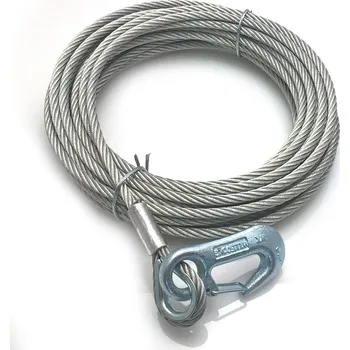 Železářství Lano k navijáku 7 mm/12,5 m (včetně háku)
