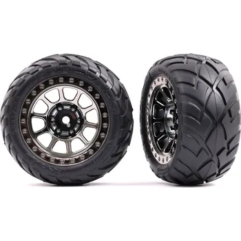 RC vybavení Traxxas kolo 2.2", disk černě chromovaný, pneu Anaconda (2) (zadní)