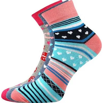 Ponožky Boma JANA 51 - balení 3 páry v barevném mixu 23-25 (35-38) mix A